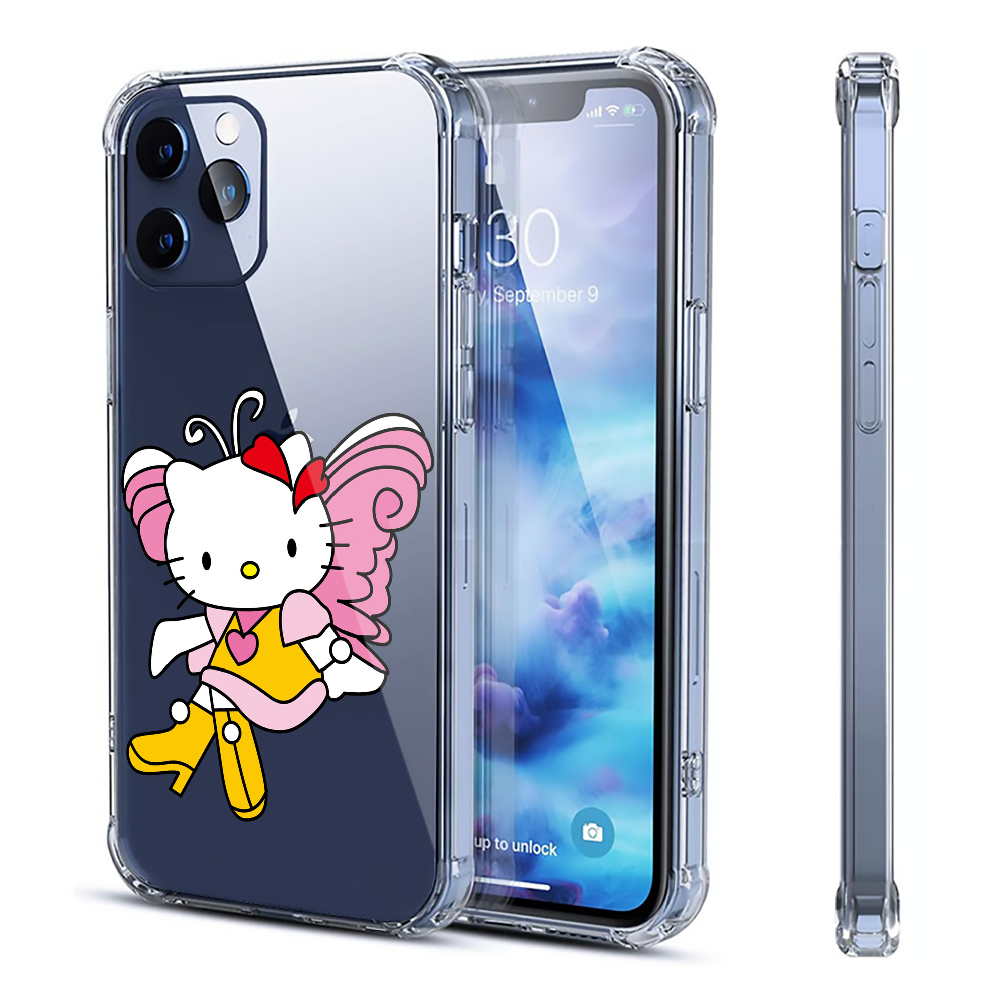 （画像用） Hello Kitty ハローキティ 【iPhone 12シリーズ対応】透明スマホケース（クリアソフトケース）